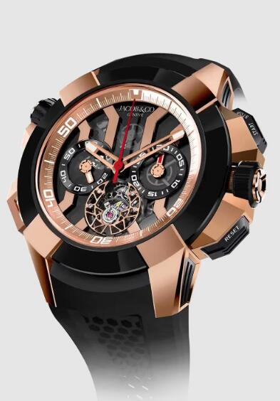 Jacob & Co EC360.42.AB.AA.A Epic X Chrono Tourbillon rose gold and titanium replica watch